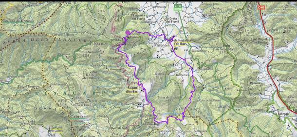 Plànol Els Hostalets a Falgars